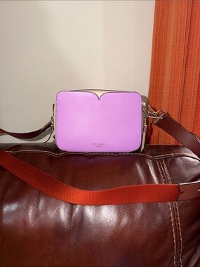 ‼️Kate Spade Candid Medium Camera Bag Purple Leather Crossbody Bag